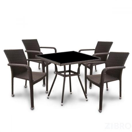 Комплект плетеной мебели T283BNS-W51/A2001B-W53 Brown 4Pcs в Нижнем Новгороде