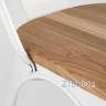 Стул Tolix WOOD белый матовый, основание и спинка оцинкованный металл, сиденье светлое дерево в Нижнем Новгороде