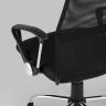 Компьютерное кресло TopChairs Benefit офисное черное, обивка из сочетания экокожи, сетки и текстиля, механизм качани в Нижнем Новгороде