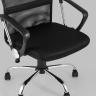 Компьютерное кресло TopChairs Benefit офисное черное, обивка из сочетания экокожи, сетки и текстиля, механизм качани в Нижнем Новгороде