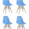 Стул Eames DSW голубой, литой полипропилен, стальной каркас, массив бука, 4 шт. в Нижнем Новгороде