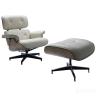 Кресло EAMES LOUNGE CHAIR и оттоманка EAMES LOUNGE CHAIR бежевые в Нижнем Новгороде
