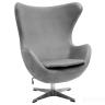 Кресло EGG STYLE CHAIR серый, искусственная замша в Нижнем Новгороде