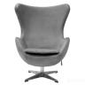 Кресло EGG STYLE CHAIR серый, искусственная замша в Нижнем Новгороде