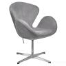 Кресло SWAN STYLE CHAIR серый, искусственная замша в Нижнем Новгороде
