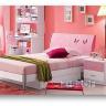 Спальня Piccola MK-4618-PI (кровать/МК-4605, тумбочка/МК-4606) 0х0х0 Розовый/Белый в Нижнем Новгороде