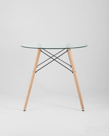 Стол обеденный EAMES DSW стеклянный, диаметр 80 см в Нижнем Новгороде