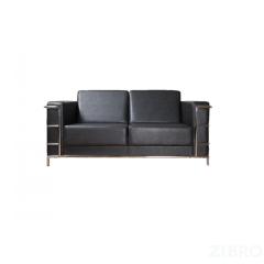 Диван офисный Кватро двойной, черный Ecotex 3001