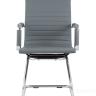 Кресло TopChairs Visit серое, обивка из экокожи, металический каркас в Нижнем Новгороде