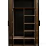 GD-10013/1-3 Шкаф Alto двухд c полками, цвет дуб Урбан Кофейный, дверцы стекло(тонир) 100*57*228.5см в Нижнем Новгороде