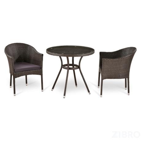 Комплект мебели из иск. ротанга T283ANT-W51-/Y350-W51 Brown (2+1) в Нижнем Новгороде