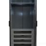GD-10012-6 Шкаф Alto двухд c выдвиж ящик, цвет серый Кобальт, дверцы стекло(рифленое) 100*57*228.5см в Нижнем Новгороде