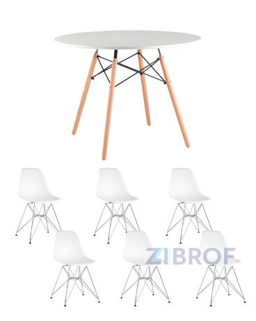 Eames диаметр 100 см, 6 стульев Eames DSR в Нижнем Новгороде